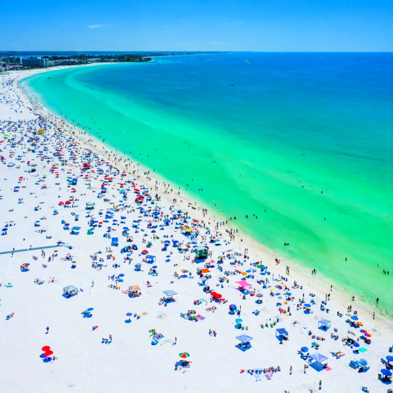White sandy beach in Florida