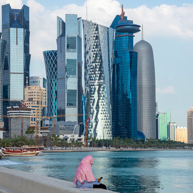 Cornishe Tourist Quay and West Bay Business Center in Doha, Qatar