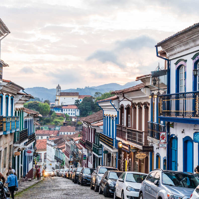 Old Historical Town Of Ouro Preto, Minas Gerais, Brazil