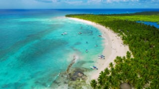 saona island on beautiful day