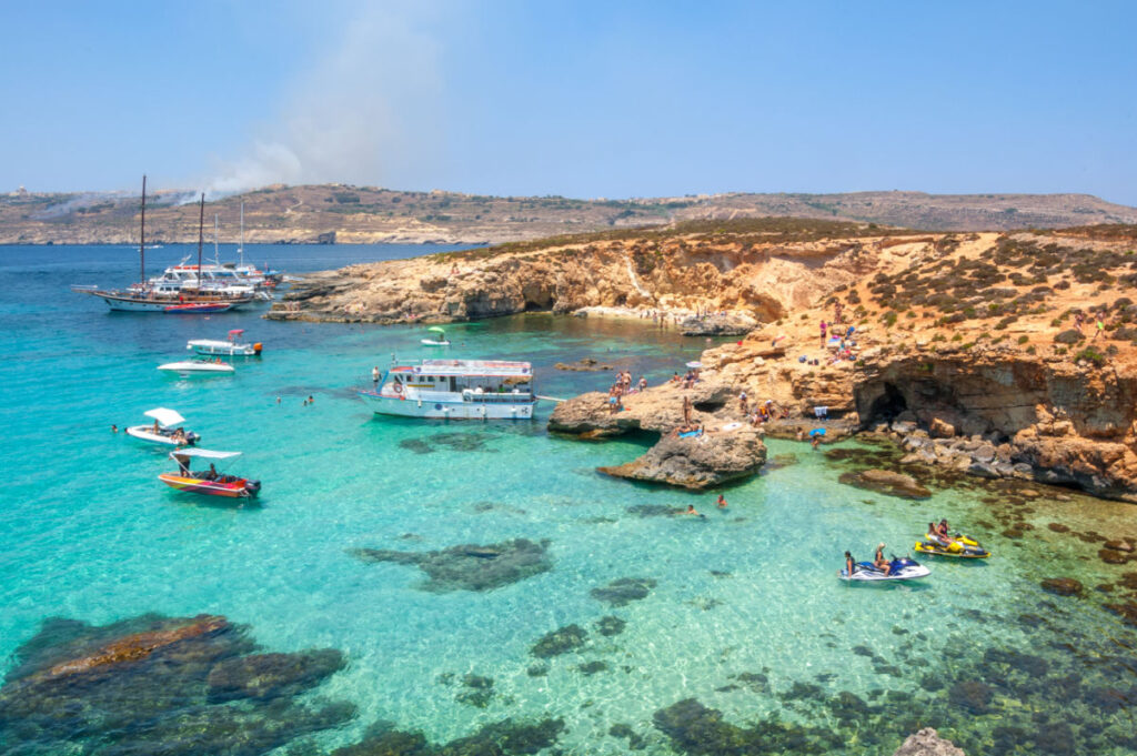 Boats in the Water in Malta