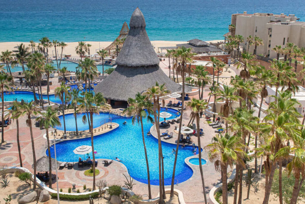 Aerial View Of A Resort Zone In Los Cabos, Baja California Sur, Mexico