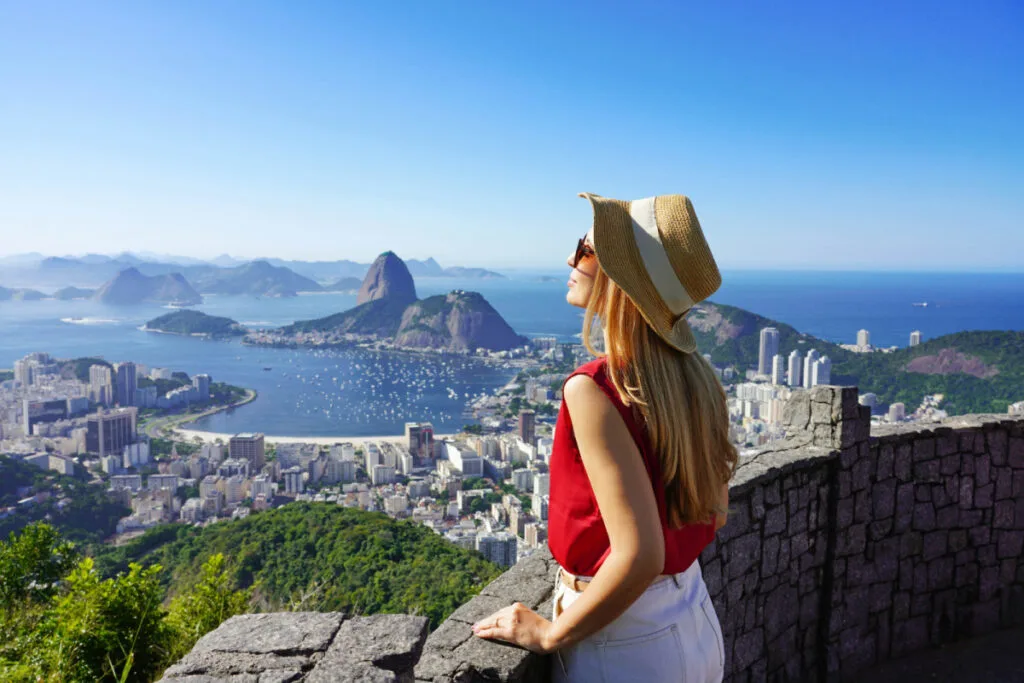 female tourist in brazil