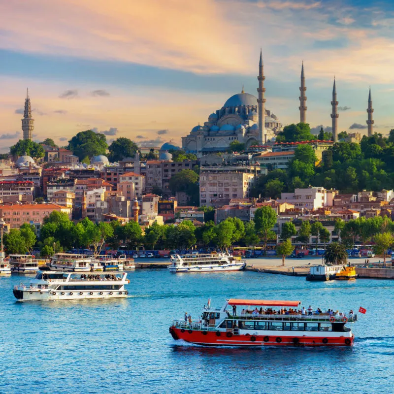 Boats In Istanbul, Turkiye, Eastern Europe