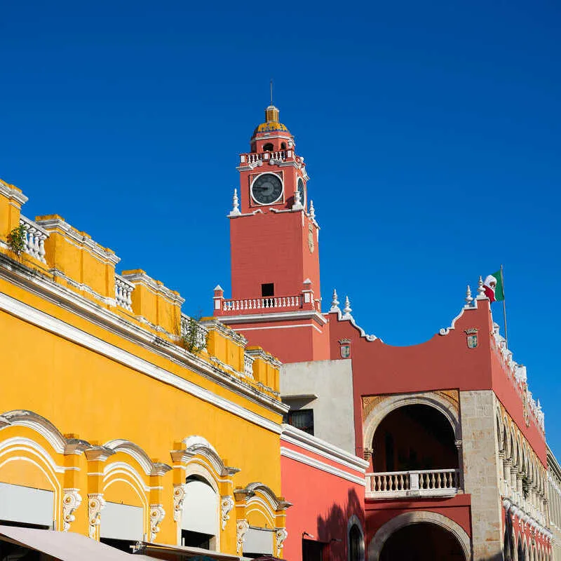 Colorful City Hall In Merida, Yucatan, Mexico