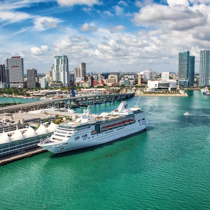 Cruse Ship Port in Miami, United States