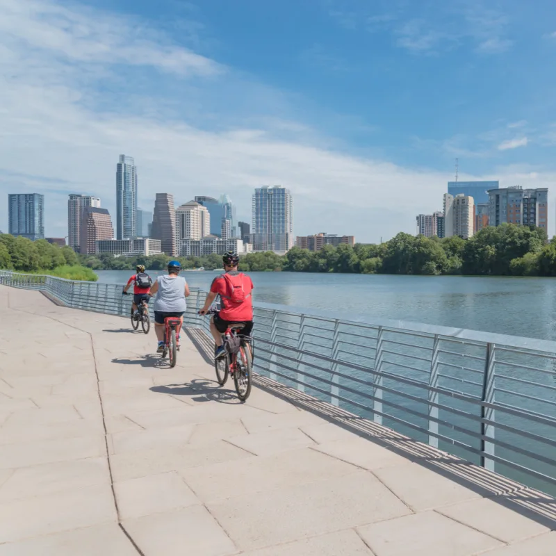 cyclists in austin