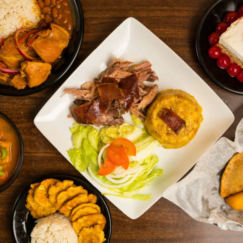 Dominican food platters