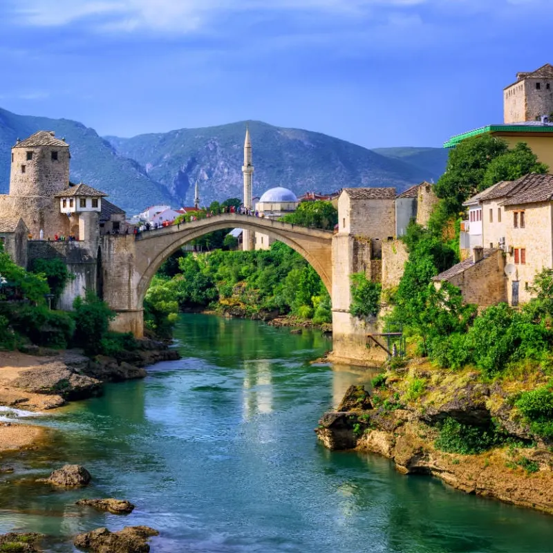 mostar bridge in bosnia and herzegovina