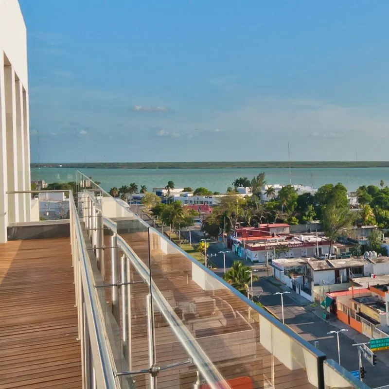 Panoramic View Of Chetumal From A Balcony In A Central Apartment, Southern Quintana Roo, Mexico
