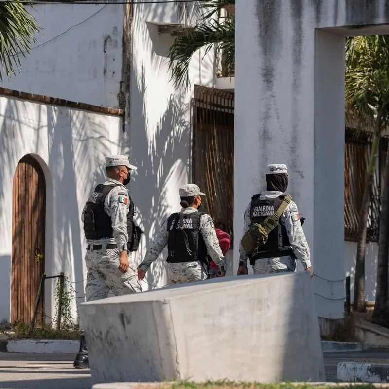 Police Patrolling The Streets In Puerto Vallarta, Mexico