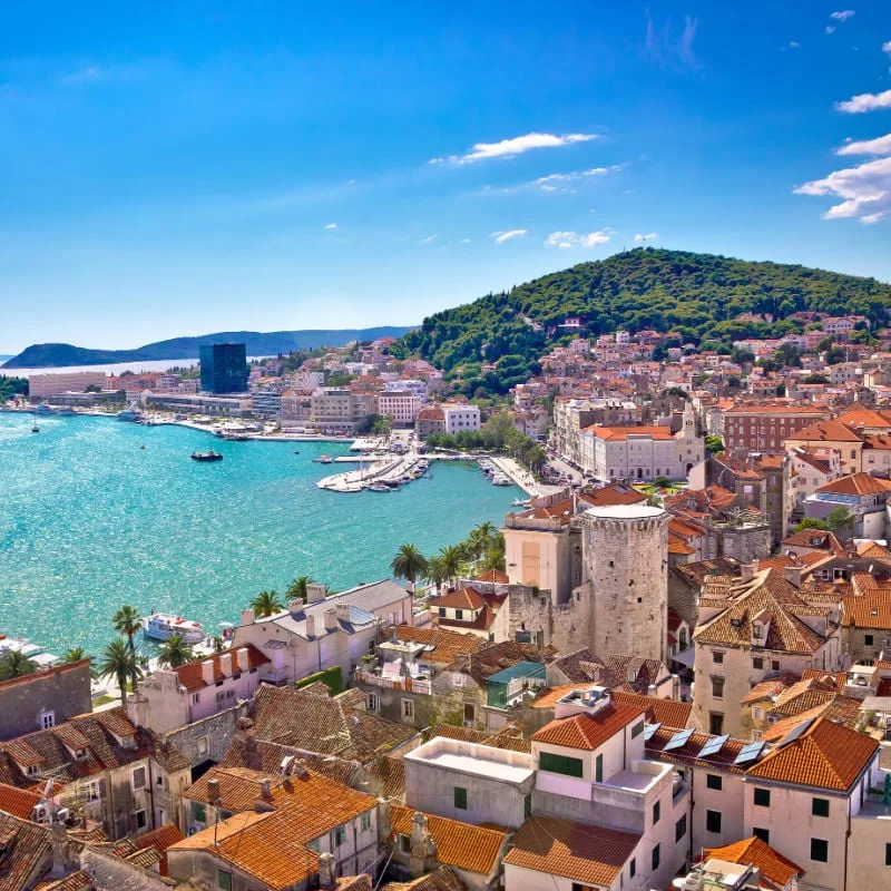 Aerial view of Split Croatia