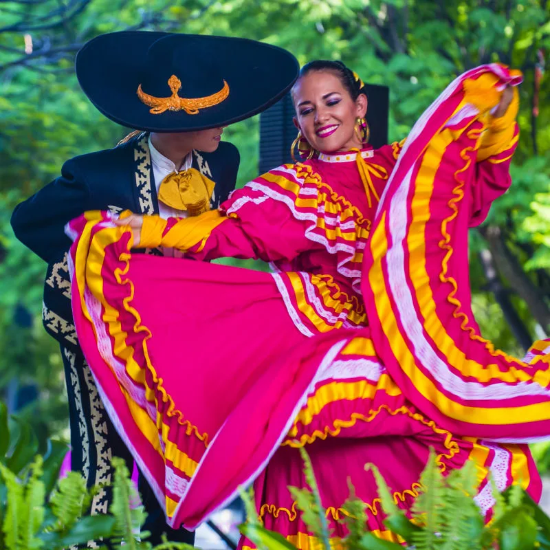 Traditional dancers at a festival in Guadalajara, Mexico