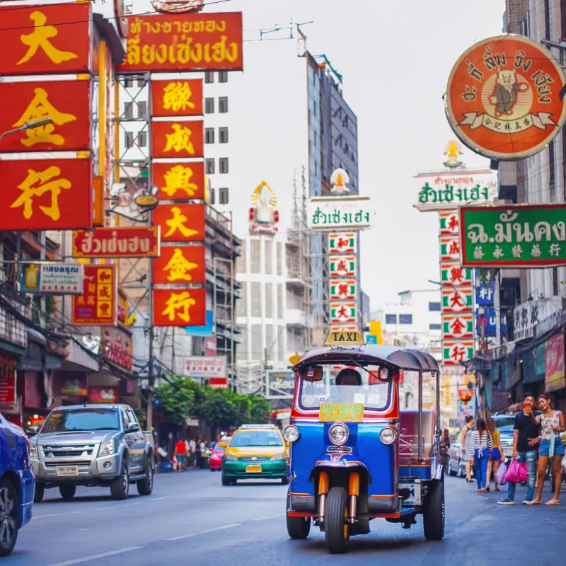 Tuk Tuk In Chinatown, Bangkok, Southeast Asia