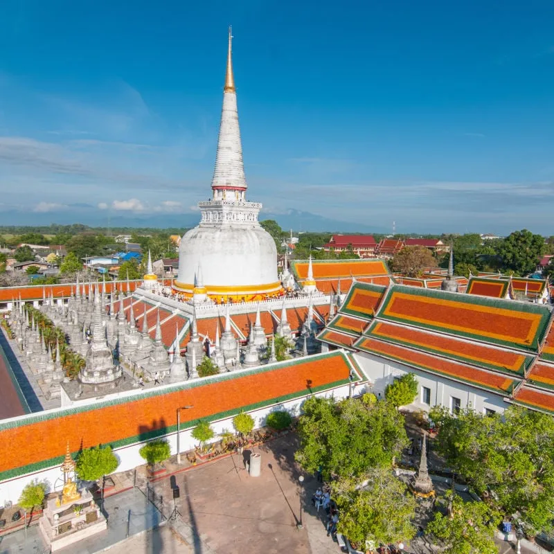wat phra mahathat temple in thailand