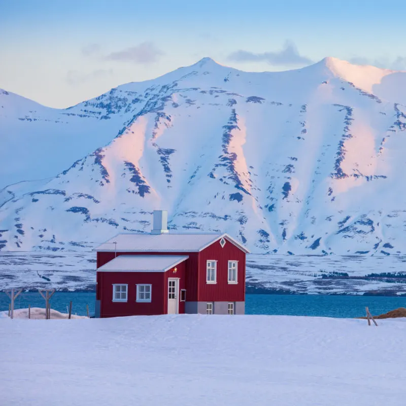 winter scape in iceland