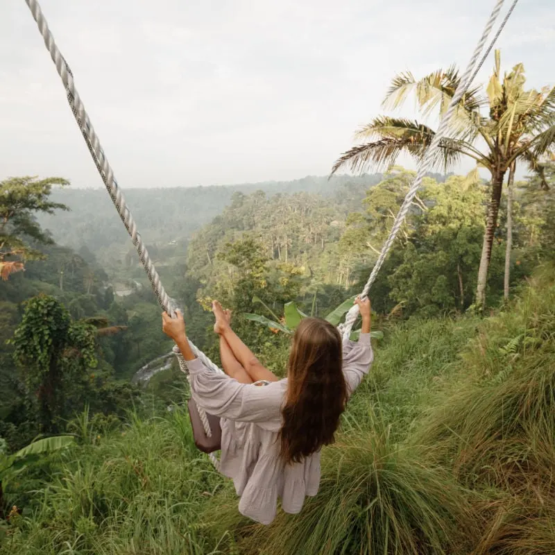 Woman on a Swing in Bali